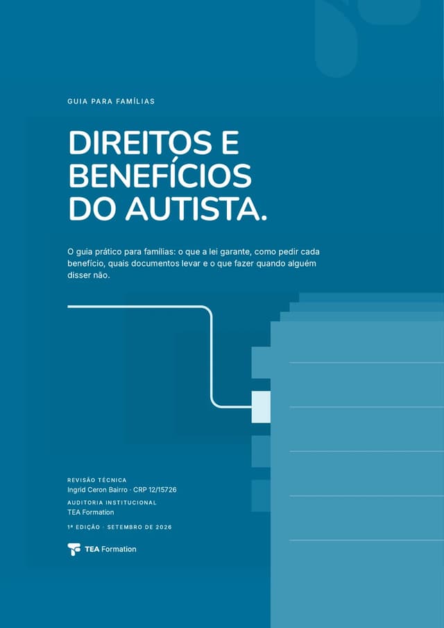 Capa do e-book Direitos e Benefícios do Autista.