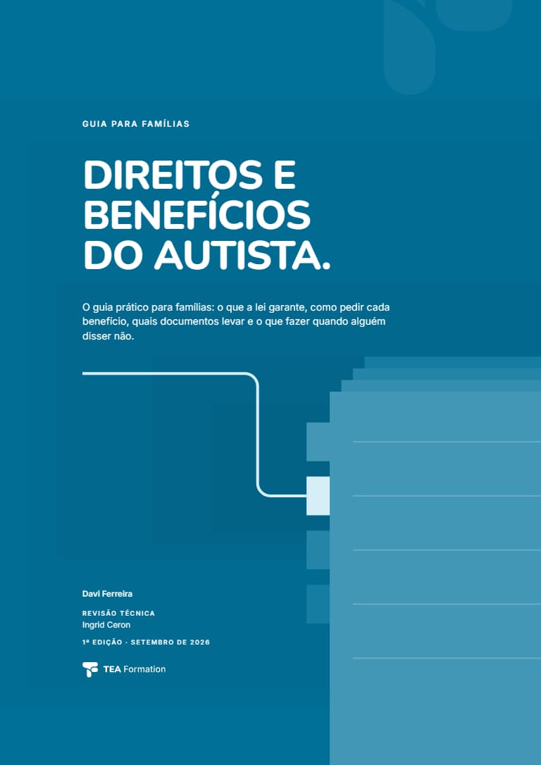 Cover of the Direitos e Benefícios do Autista e-book, available in Brazilian Portuguese.